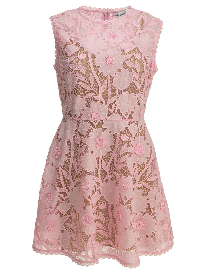 Self-Portrait Short Lace Dress Dresses - Pink | e96dbe15f8e197b830f436cd76797c32ea434fb2