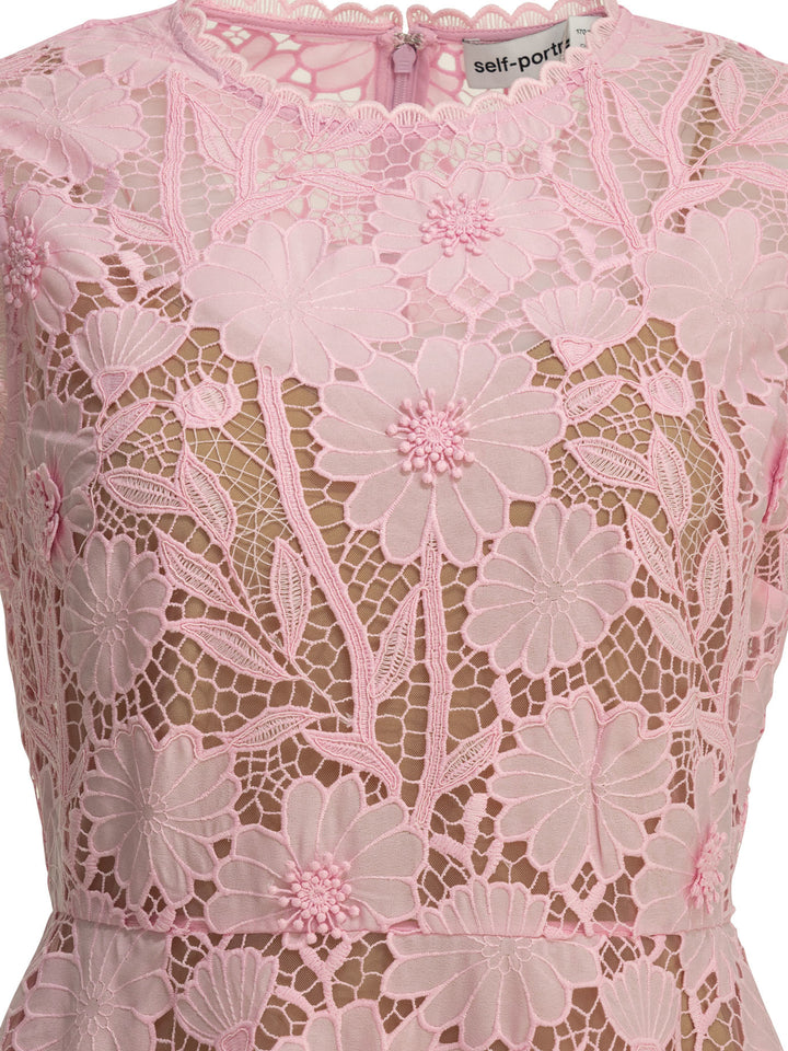 Self-Portrait Short Lace Dress Dresses - Pink | ee8eb48ee5d249281a78fb83db12e47e45166857