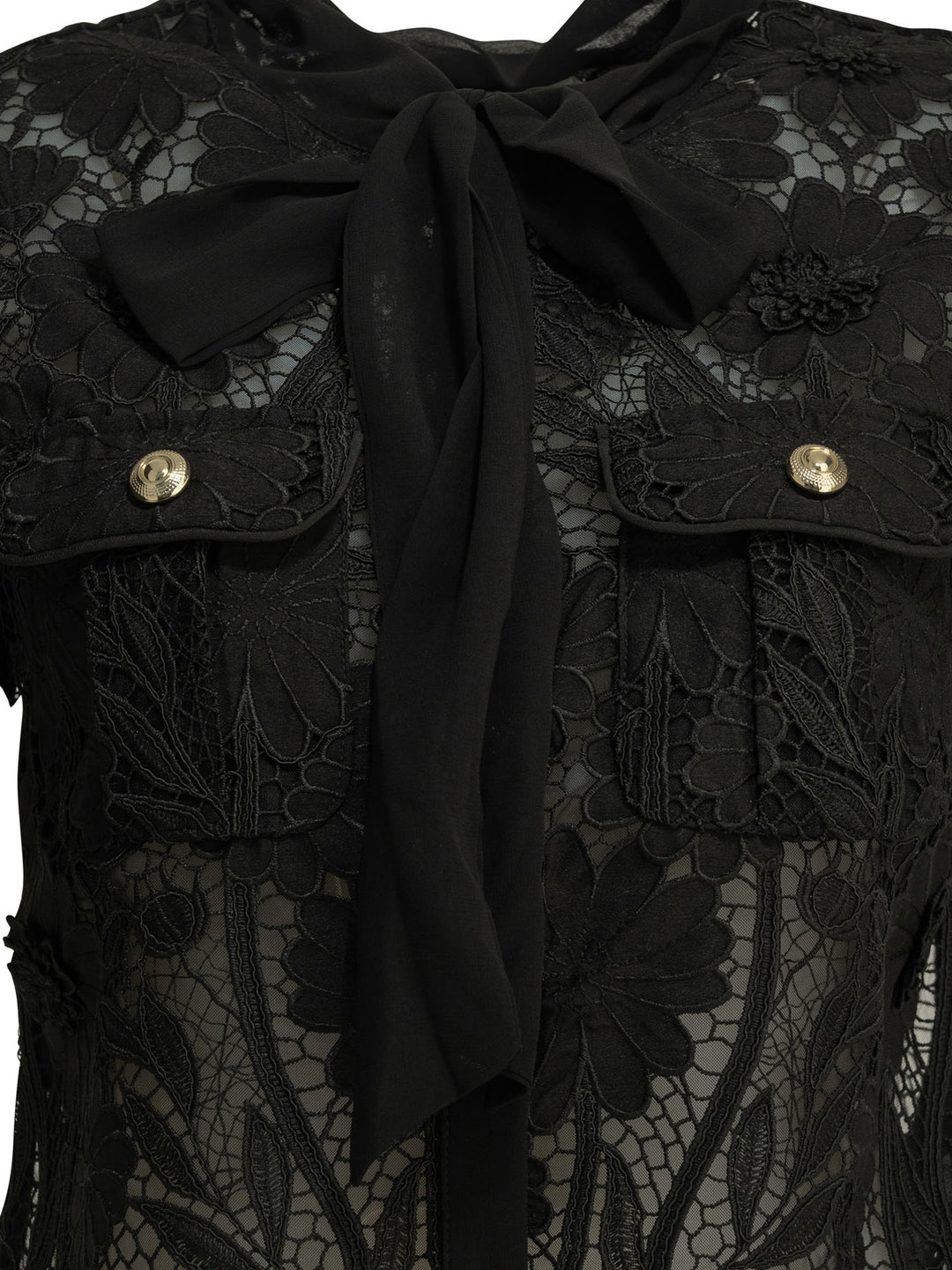 Self-Portrait Lace Blouse Shirts - Black | 86f32dc9aa37bc3808a822ff4b46894612a09c61