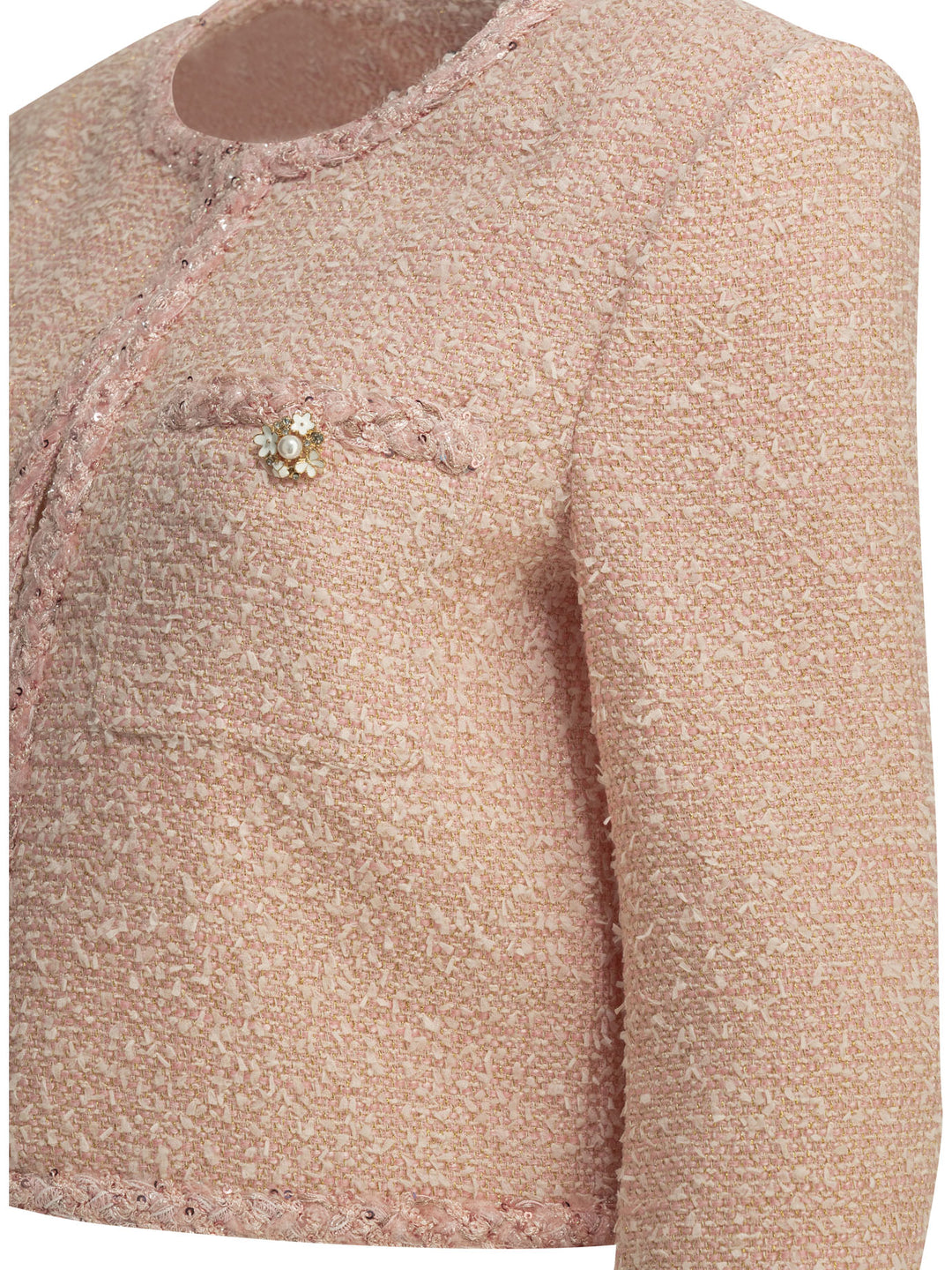 Self-Portrait Bouclé Blazer Jackets and Coats - Pink | e365662085ad14f6b9f52b7feb6b2fa7d6b67e1f