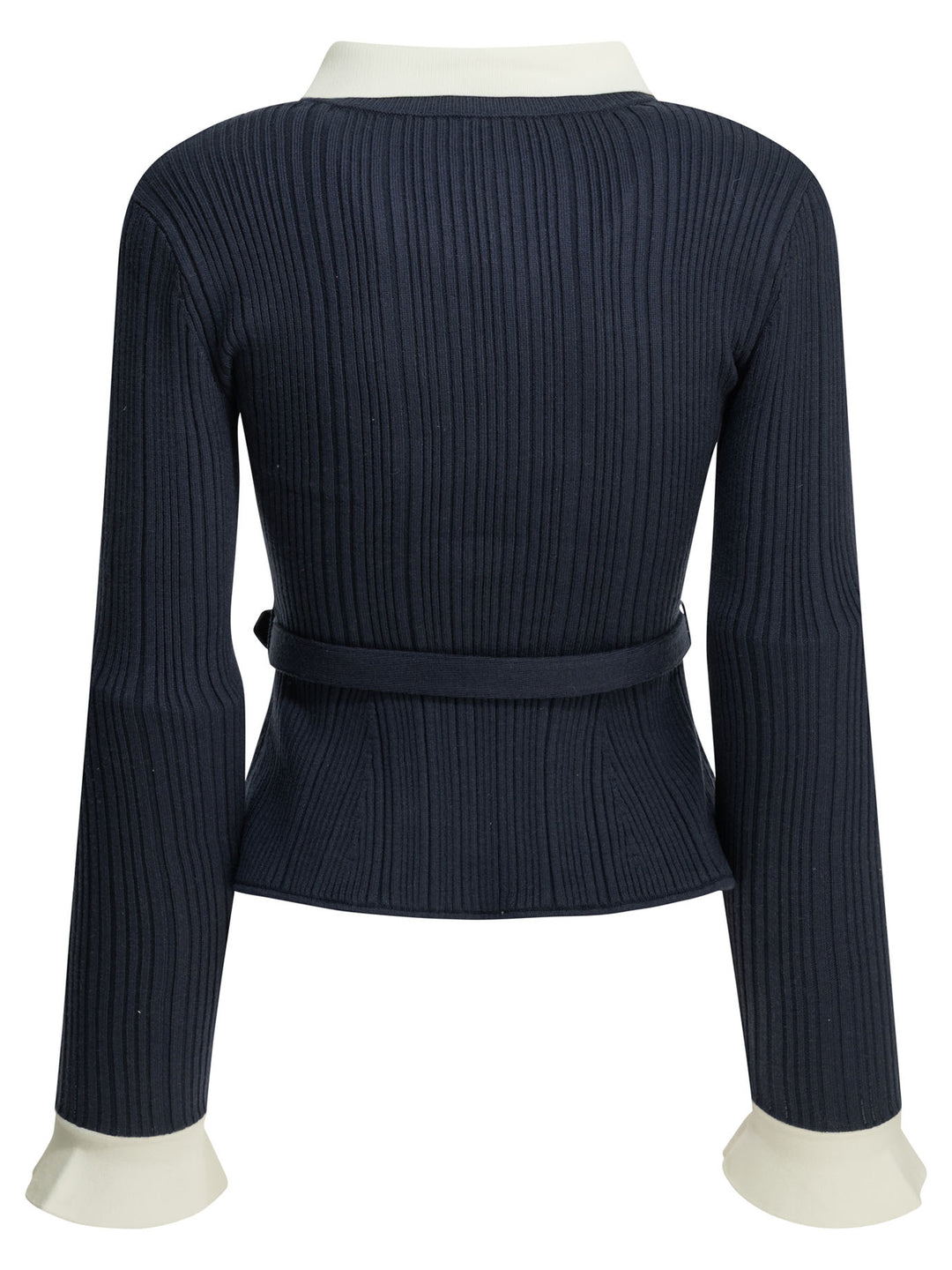 Self-Portrait Woven Knit Cardigan Knitwear - Blue | 54b0c85b6c3a419e40416c337826dfe2e2bbaf8b