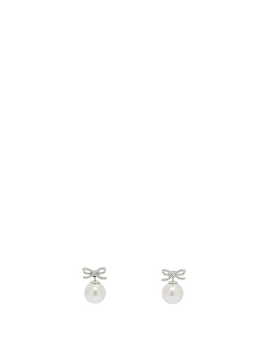 Earrings With Pearl And Crystals Jewels Silver