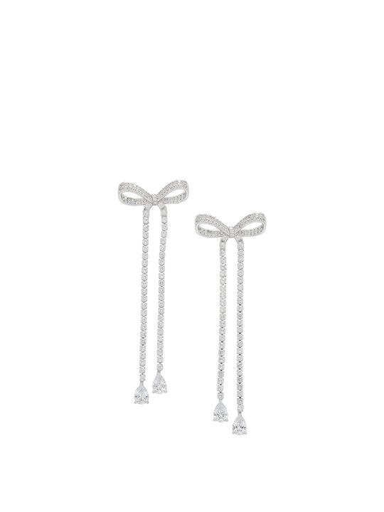 Dangling Earrings With Crystals Jewels Silver