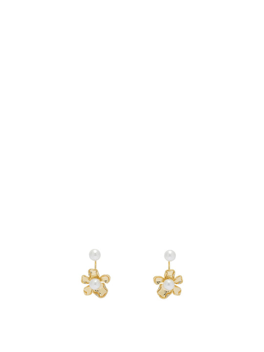 Earrings With Pearls Jewels Gold
