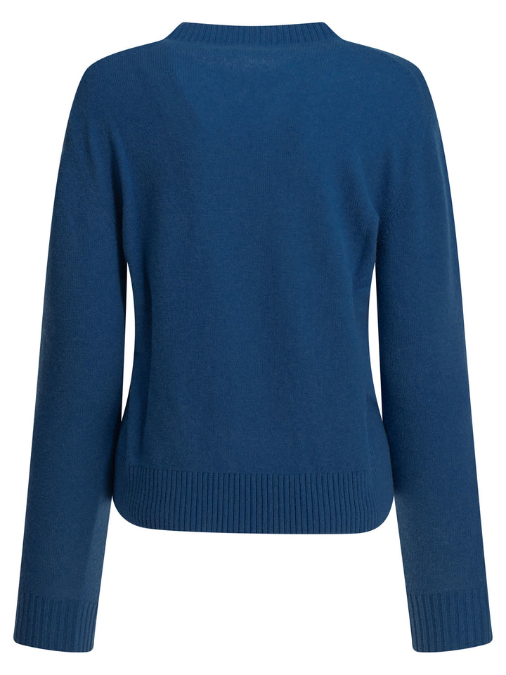 Semper Cashmere Crew-Neck Sweater Knitwear - Blue | 7af00ab0375f45181d7f124dcec8f7c8a789c33f