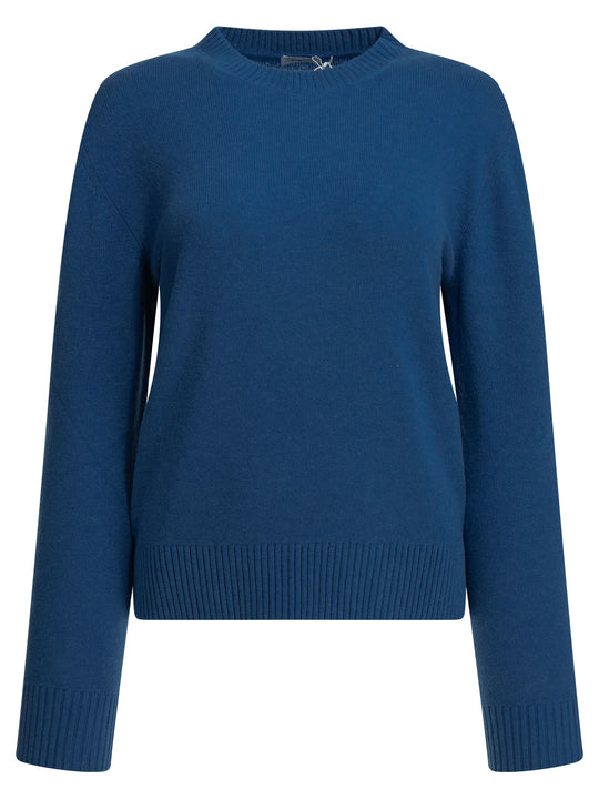 Cashmere Crew-Neck Sweater Knitwear Blue