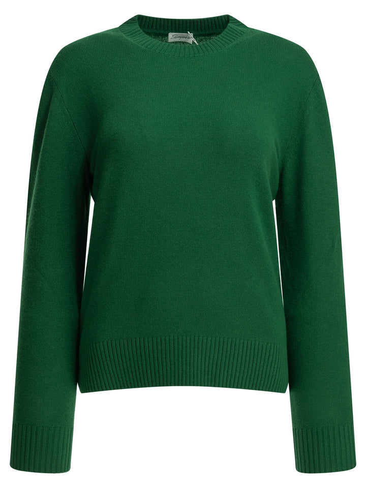 Semper Cashmere Crew-Neck Sweater Knitwear - Green | 6a6b2e4a3bd865fbaaf4332b2311788562e408b4