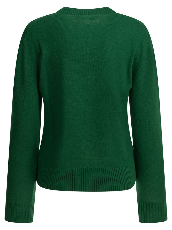 Semper Cashmere Crew-Neck Sweater Knitwear - Green | 66435fb125abb1e541dd9607a5487c4c78b1499a