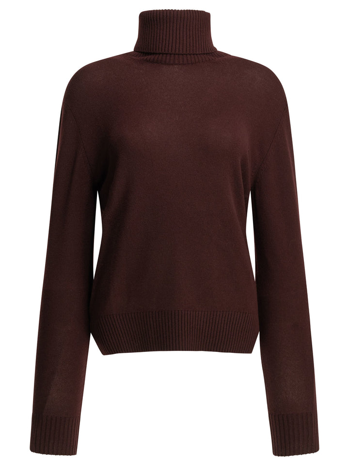 Semper Cashmere Turtleneck Sweater Knitwear - Bordeaux | a5f7089b28a0a8e3e1f6013b1d3eb8e6d740b21b
