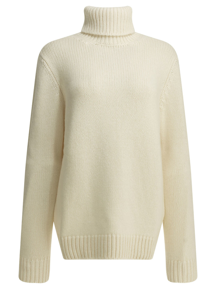 Semper Cashmere Turtleneck Sweater Knitwear - White | f1f088d1cd4c08984655f84e9ff16d95e2bc1e7a