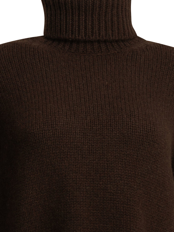 Semper Cashmere Turtleneck Sweater Knitwear - Brown | 953da3415b8af0fee2884776fe9d8d02ab16e9b5