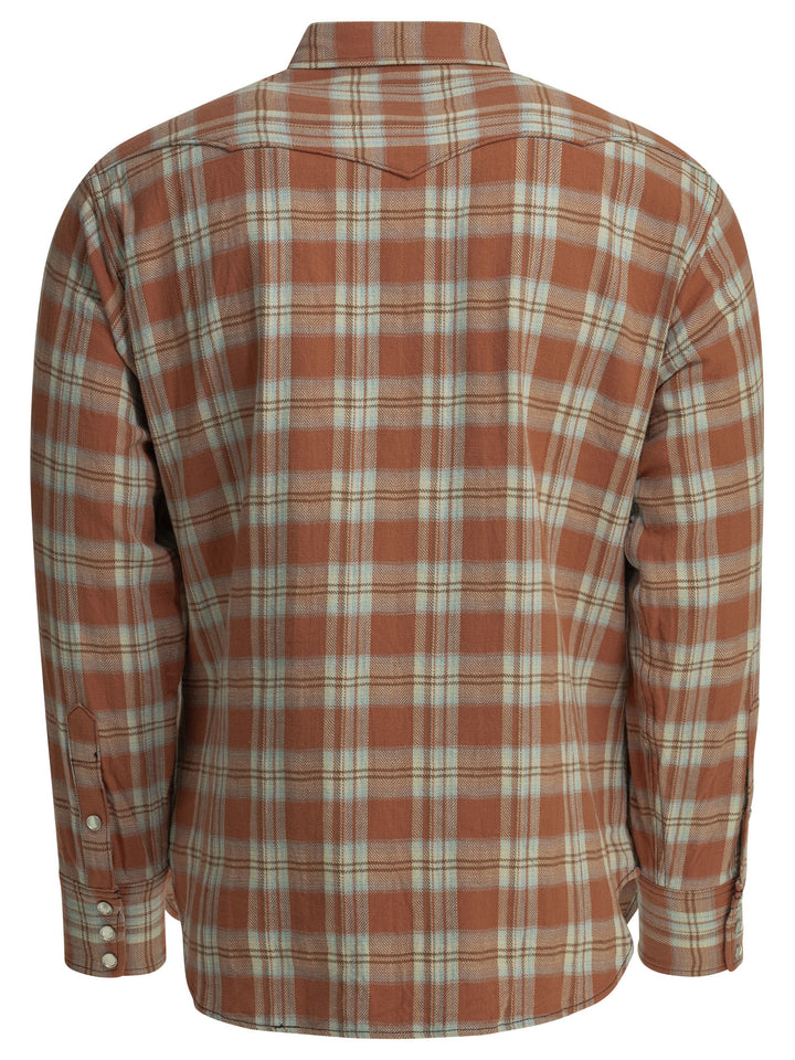 Sugar Cane Casual Plaid Shirt Shirts - Orange | 4b24bfb0f89af66cdedfe1a2e8b61c008bc64fa5