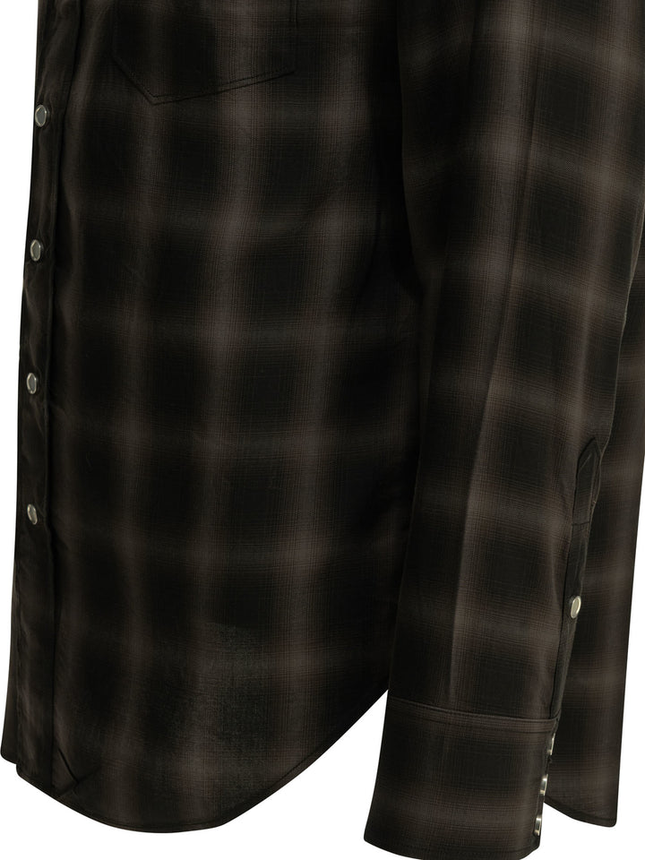 Sugar Cane Casual Plaid Shirt Shirts - Brown | 12f04d759d27dedeeb26cba8ab707e022beac9ff