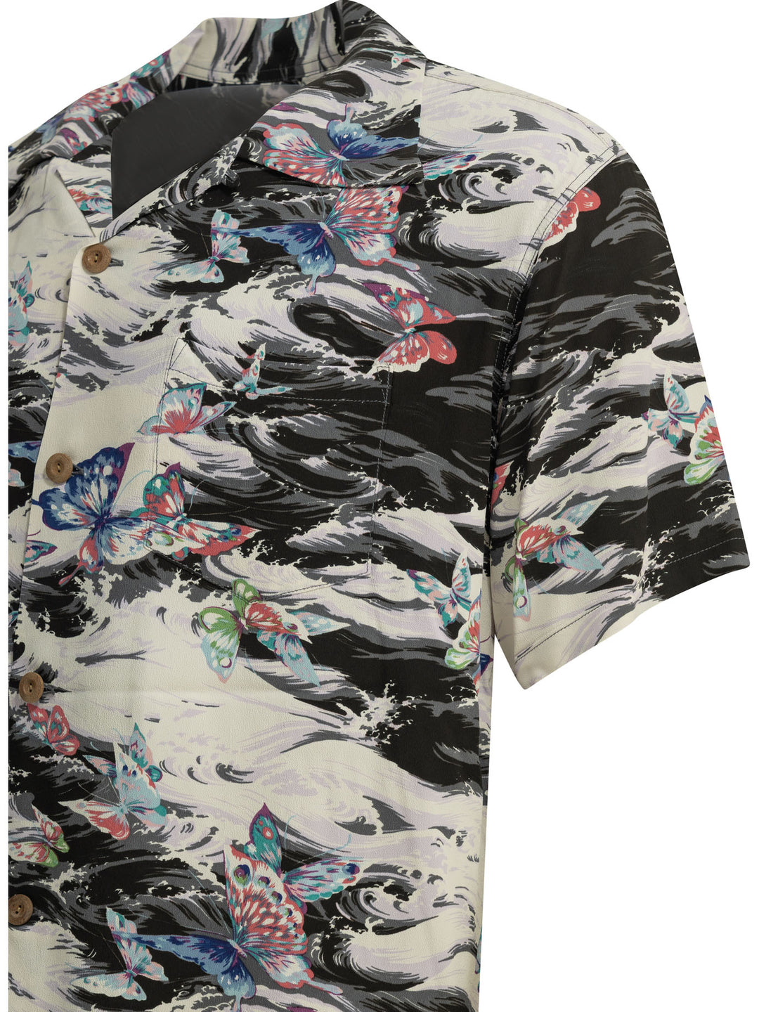 Sun Surf Butterfly Splash Shirts - Black | 6bc61532a6937128c6ae3a972736462f34a6ac40