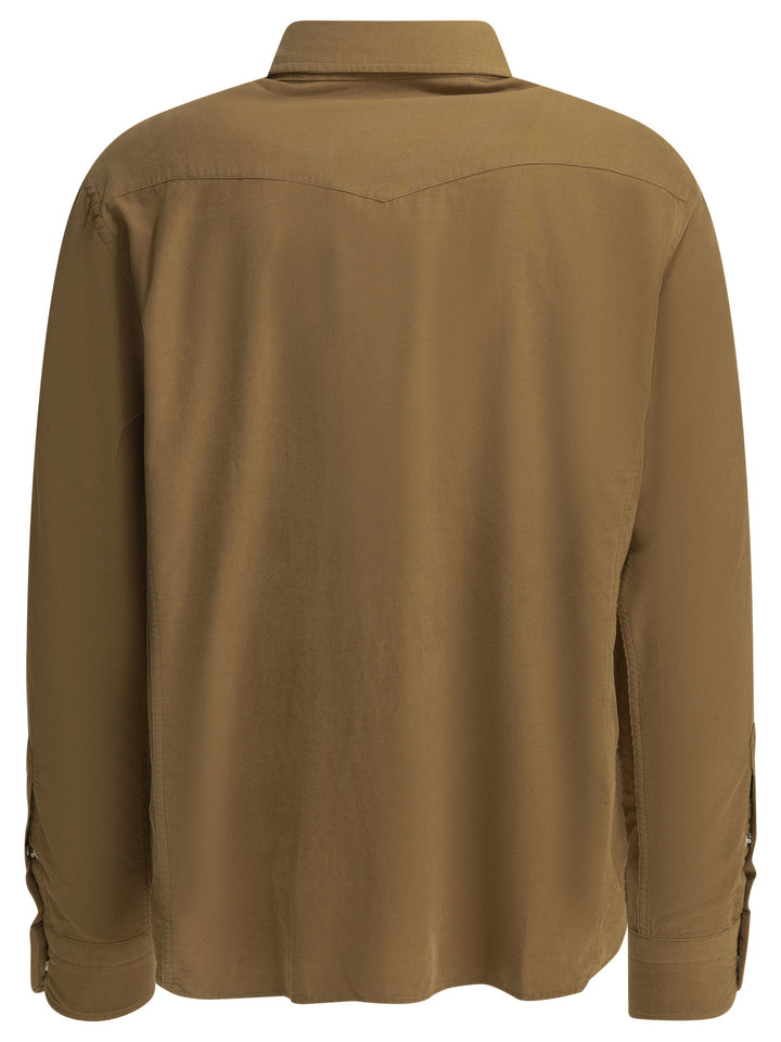 Tom Ford Corduroy Western Shirt Shirts - Beige | 19ab7d69866d7ea9bdb3621efad2e190c3d11d18