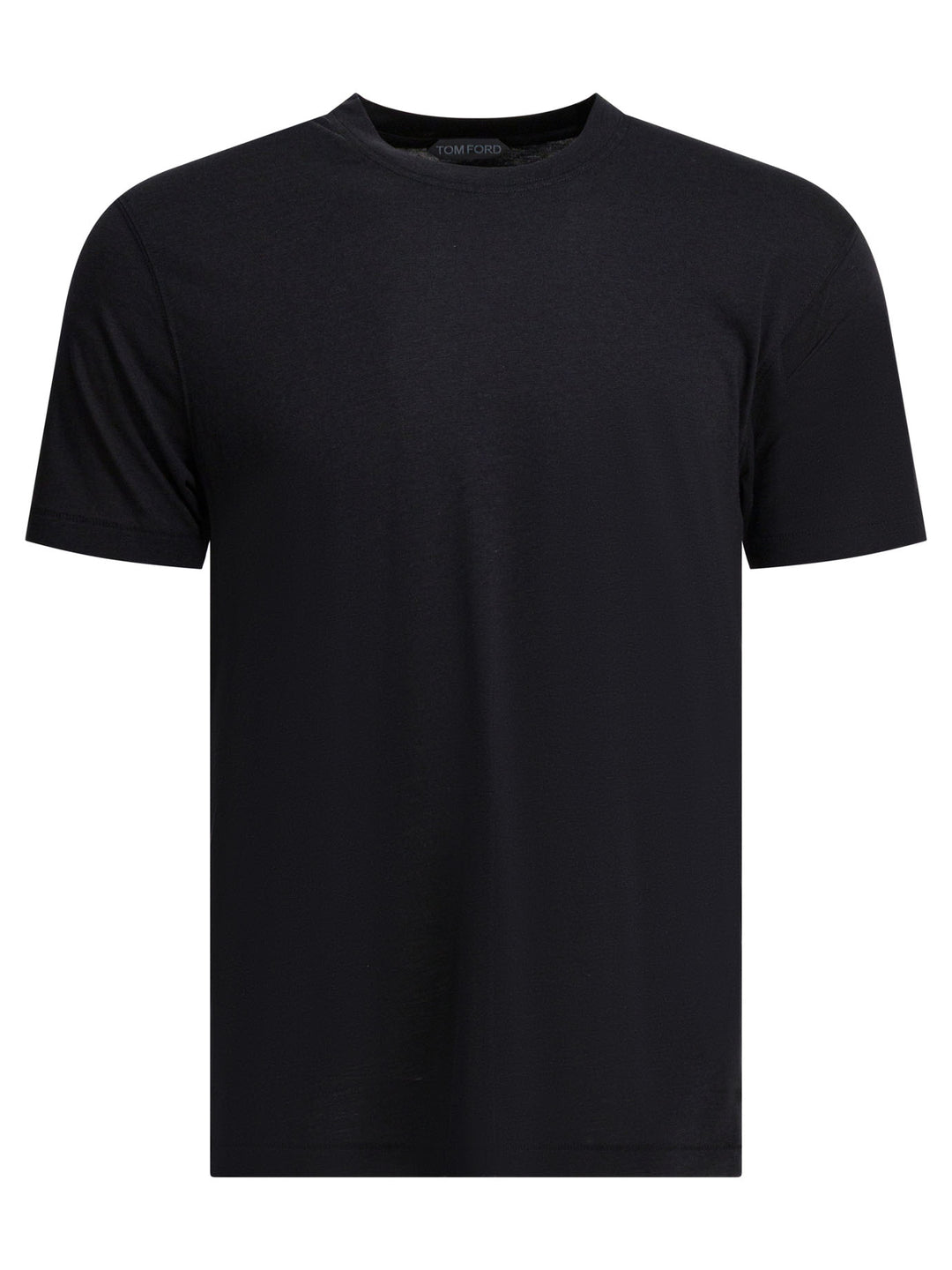 Tom Ford Round-Neck T-Shirt Made Of Lyocell T-shirts - Black | f8522637626d90b5f7be0d27a9100f8c88a3ef75