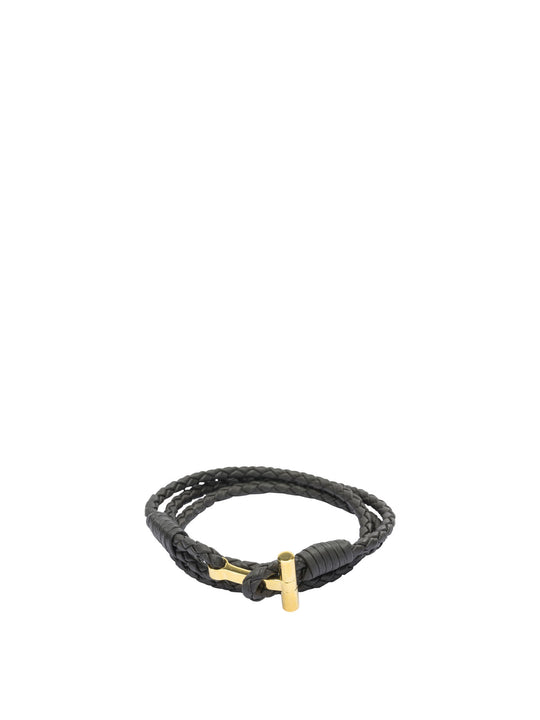 Braided Leather Bracelet Jewels Brown