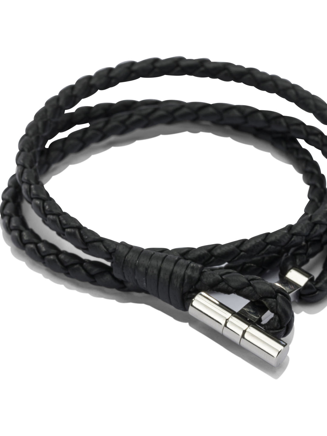 Tom Ford Braided Leather Bracelet Jewels - Black | 43d2bc8b82e4c5fd6ba9185cd87206af7de4a4eb