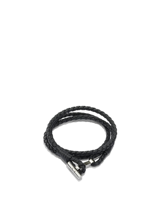 Braided Leather Bracelet Jewels Black
