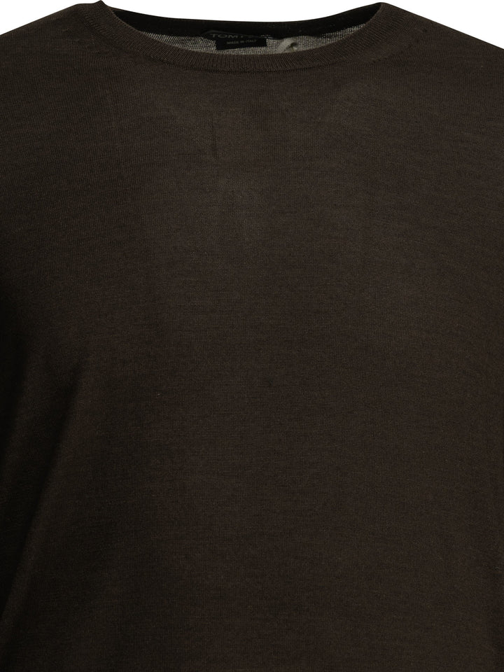 Tom Ford Cashmere And Silk Crew-Neck Sweater Knitwear - Brown | a848d3c96eb1061d8e3e016b3da859b1ae56f09c