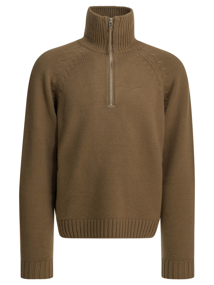 Tom Ford Cashmere Wool Blend Half-Zip Sweater Knitwear - Brown | b91a306db7aa769cb845471ce232b9dbdb5323b2