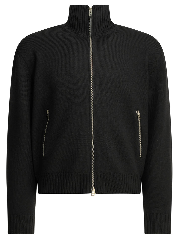 Tom Ford Wool Sweater With A Zipper Knitwear - Black | 3b55e3c34f9da9e938dfba7be9d7fba86464769f