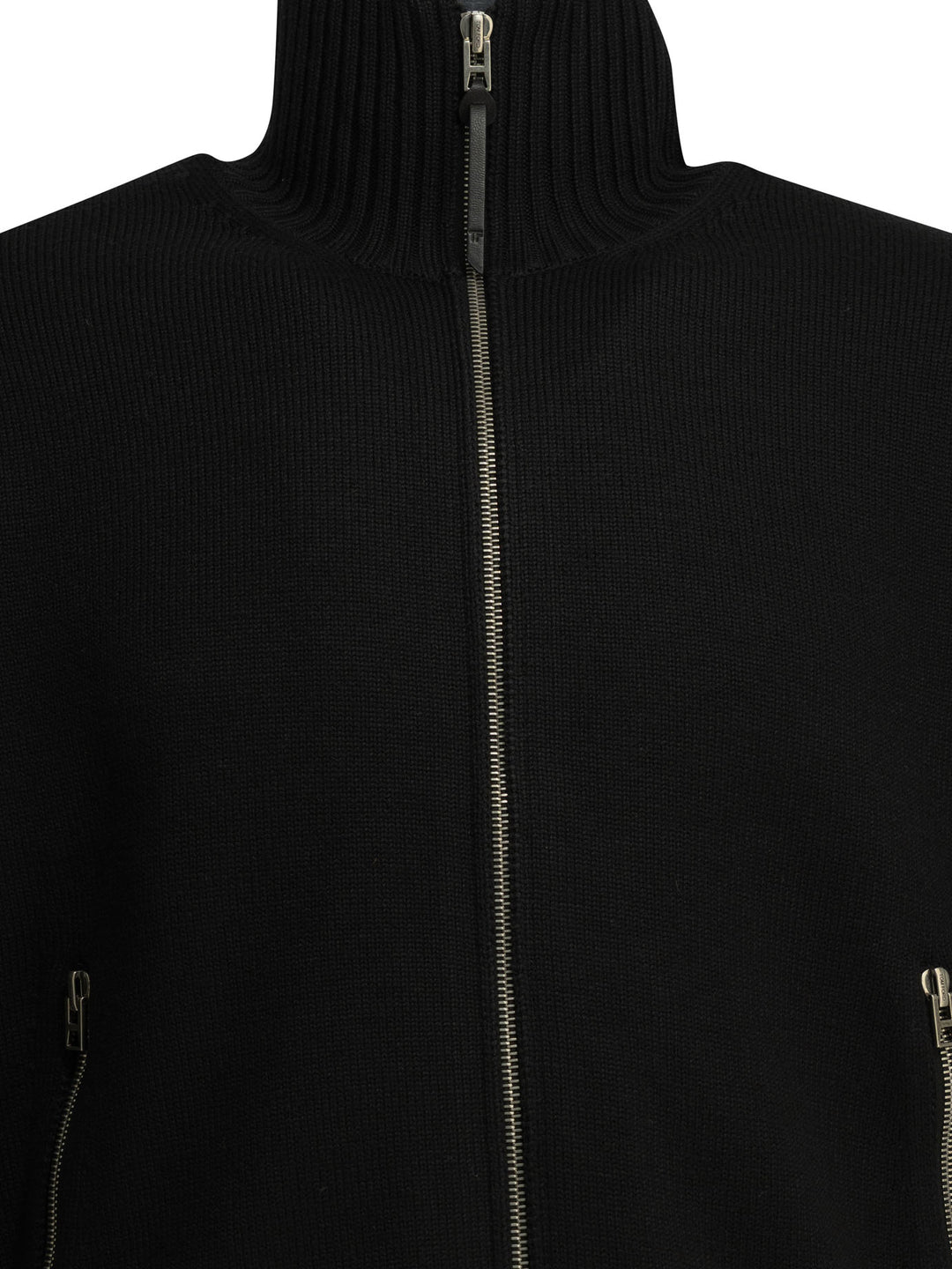 Tom Ford Wool Sweater With A Zipper Knitwear - Black | e17aed151a85e3a38cdfd61e16a95cf2ce6a8929