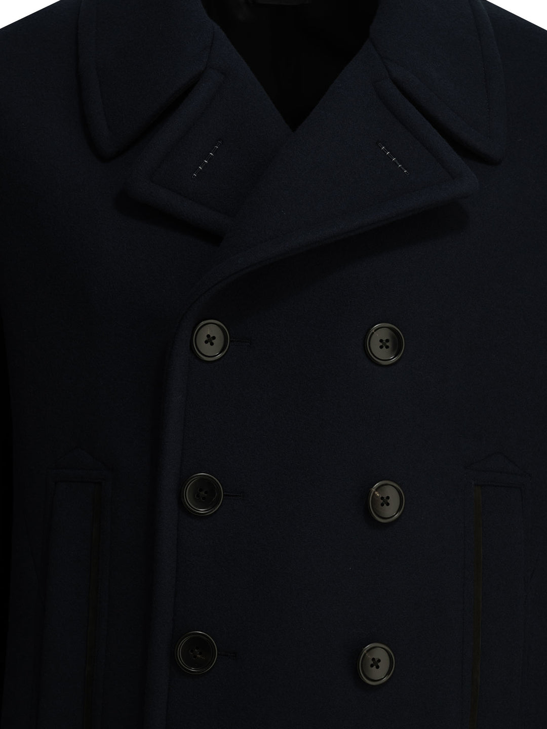 Tom Ford Short Wool Felt Coat Jackets and Coats - Blue | 6518ccf04ed835d3b68be487acdf483f909f33f8