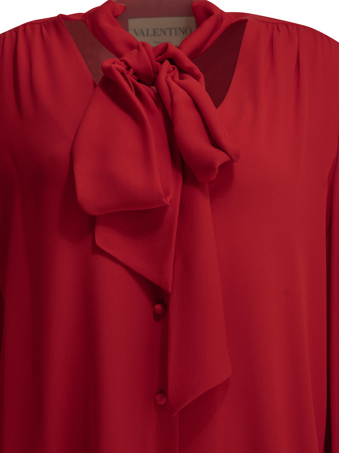 Valentino Silk Georgette Blouse Shirts - Red | 2d51e7e335f24b78e8200c65ccc43062eaa9500f