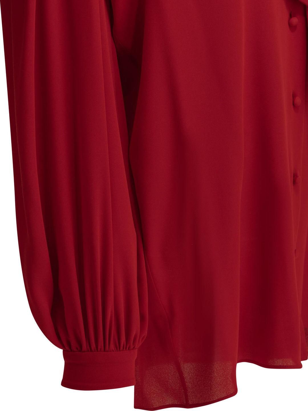 Valentino Silk Georgette Blouse Shirts - Red | 8b30533de7c8889a608e9cef9a713247816405d8