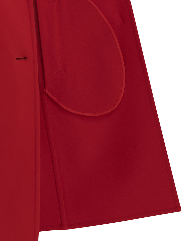 Valentino Long Wool And Cashmere Coat Jackets and Coats - Red | b918604e1c450310eee350ca9111de20cef02b38