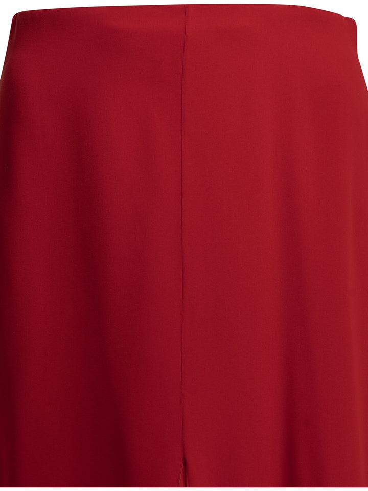 Valentino Flared Midi Skirt In Silk Skirts - Red | 9520bb108329815dcb278c78e1fe3773efc6cdee