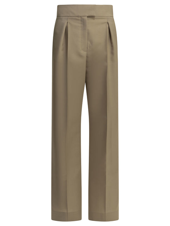Tailored Mohair Pants Trousers Beige