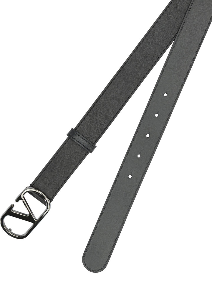 Valentino Garavani Vlogo Signature Belts - Black | b14bee3bc8ff78892b45cbde0d450e7e3ef4fe6d