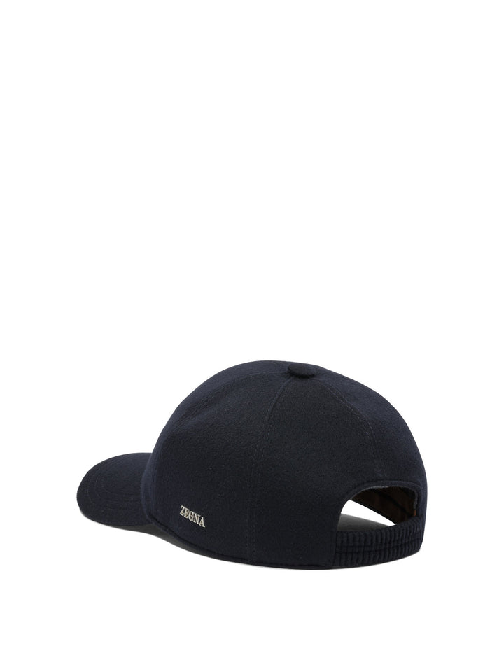 Zegna Cashmere Baseball Cap Hats - Blue | 775367c496da594a9bf29654b8c248e5ed900073