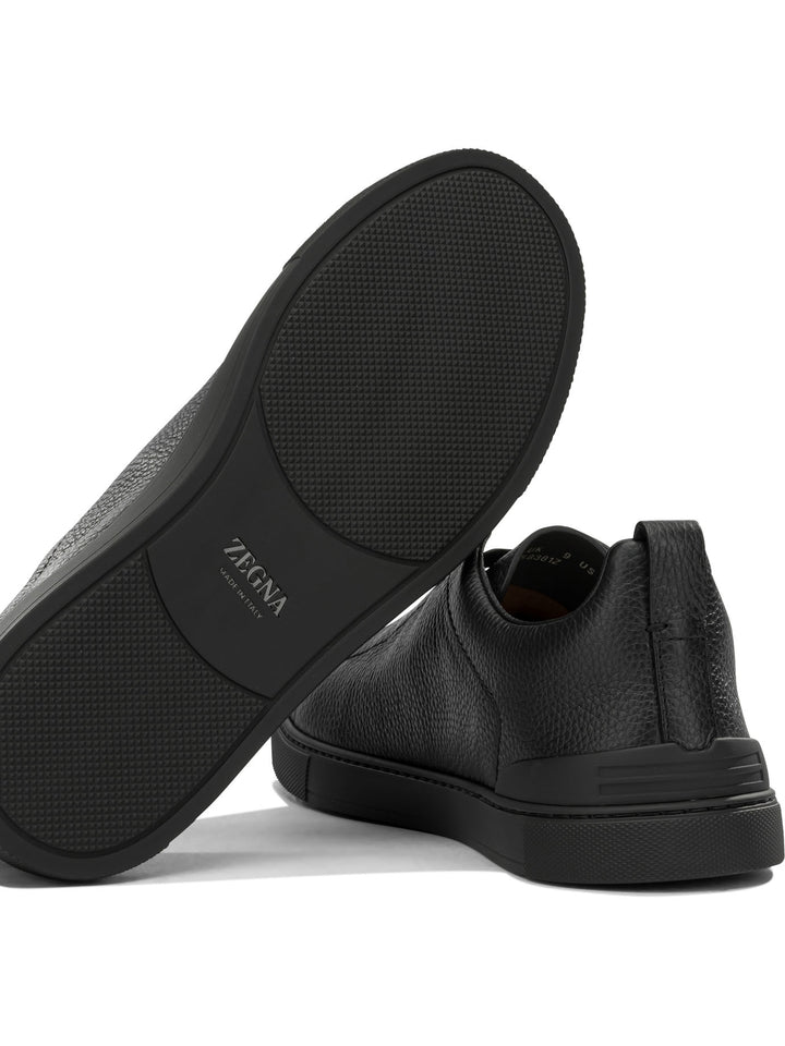 Zegna Triple Stitch™ Sneakers & Slip-On - Black | 21b08313dcf1c1eab94530a44b02efd98aab2ed9
