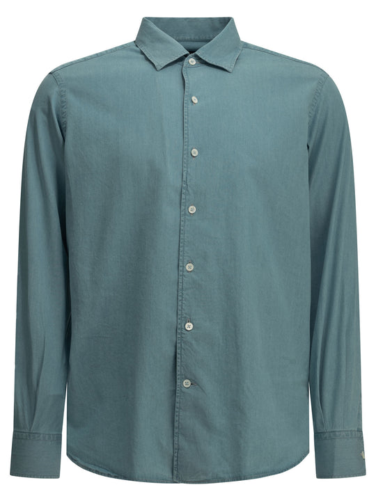 Casual Denim Shirt Shirts Light Blue