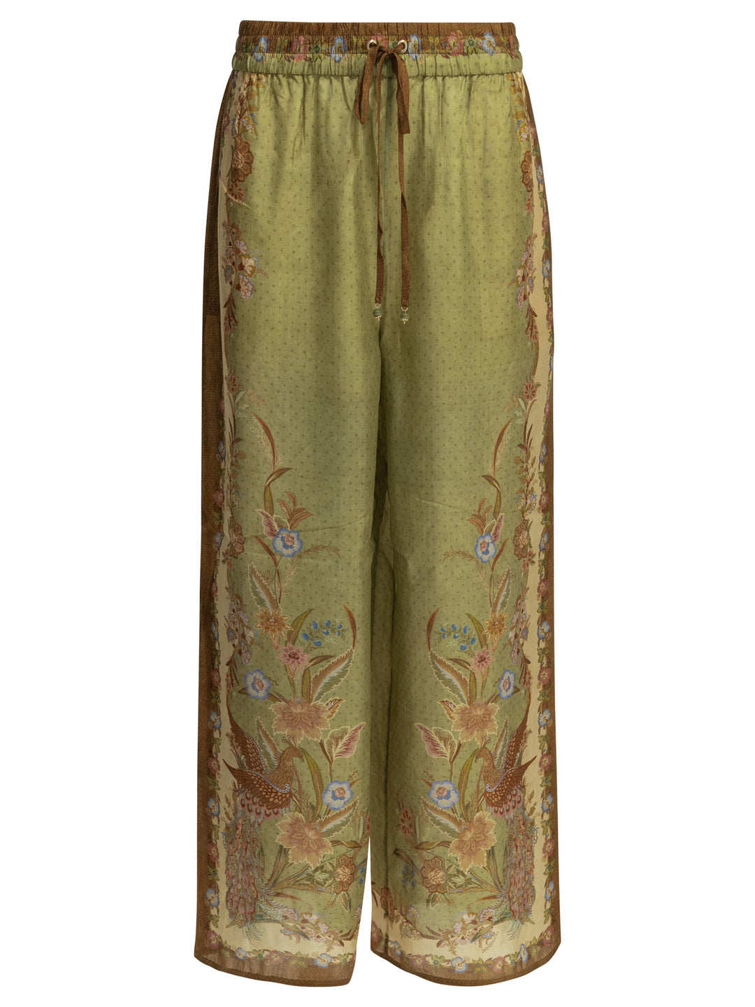 Zimmermann Indra Relaxed Trousers - Green | f310a145c42bd3e7bf3ff4c6b5876d252149418e
