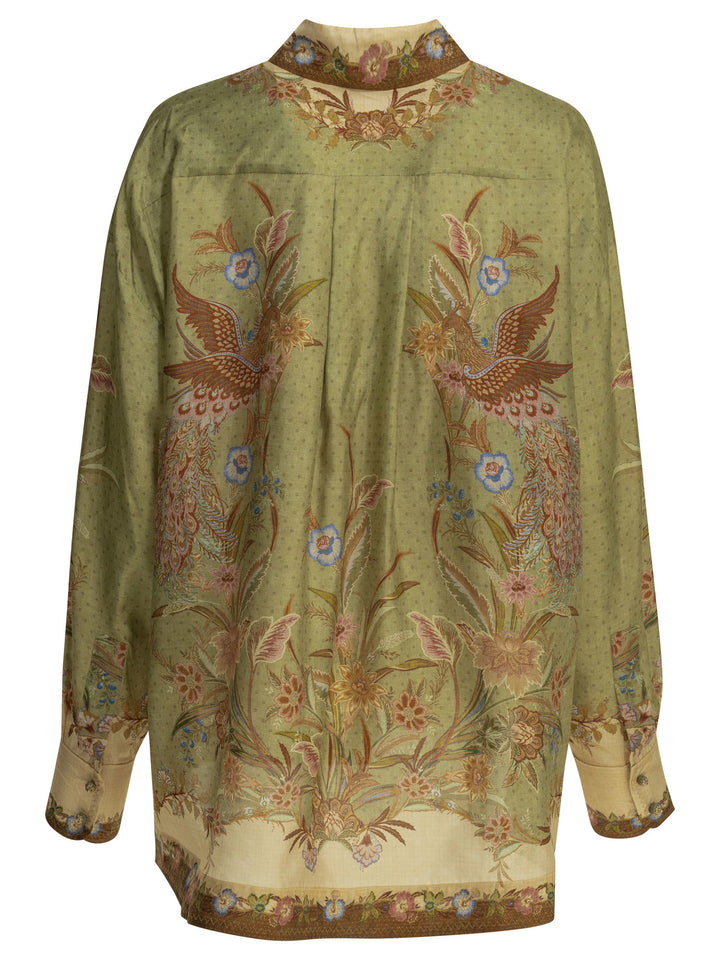 Zimmermann Indra Shirts - Green | 6e01b4397bc83049fd0878161e927c2d7a30a074
