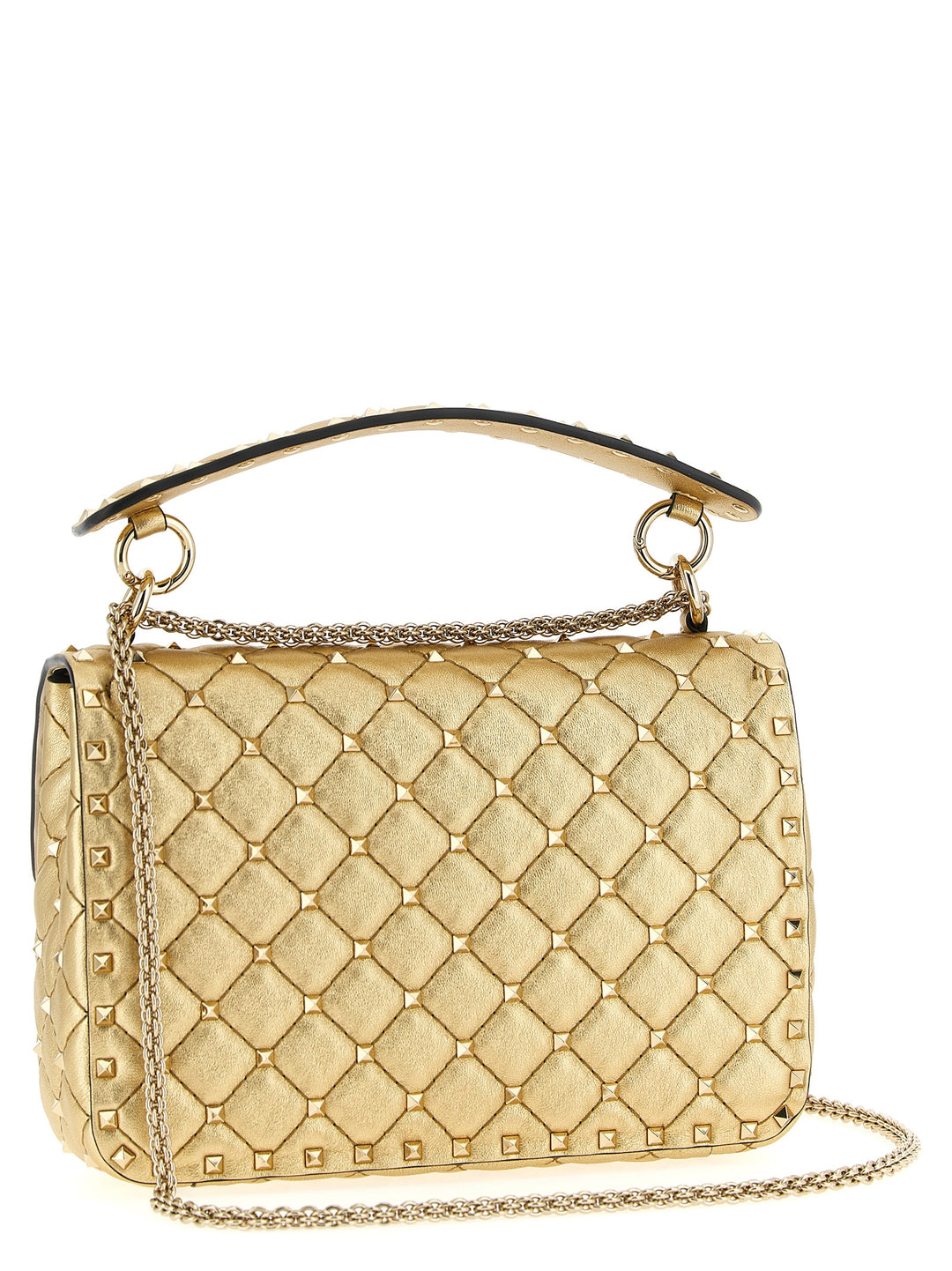 Valentino Garavani Rockstudspike Shoulder Bags - Gold | 0b0c37ed55a15dd5818874e7b83e227407dd4a21