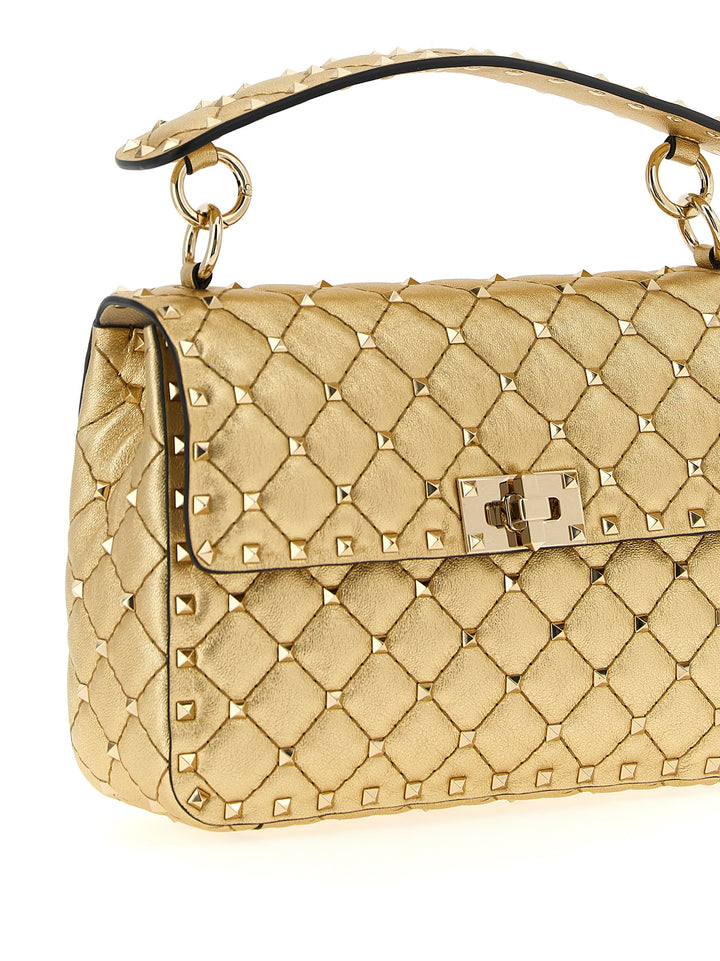 Valentino Garavani Rockstudspike Shoulder Bags - Gold | 3b3a35aeac27b897f57b3c44a39e89510c0b2e56