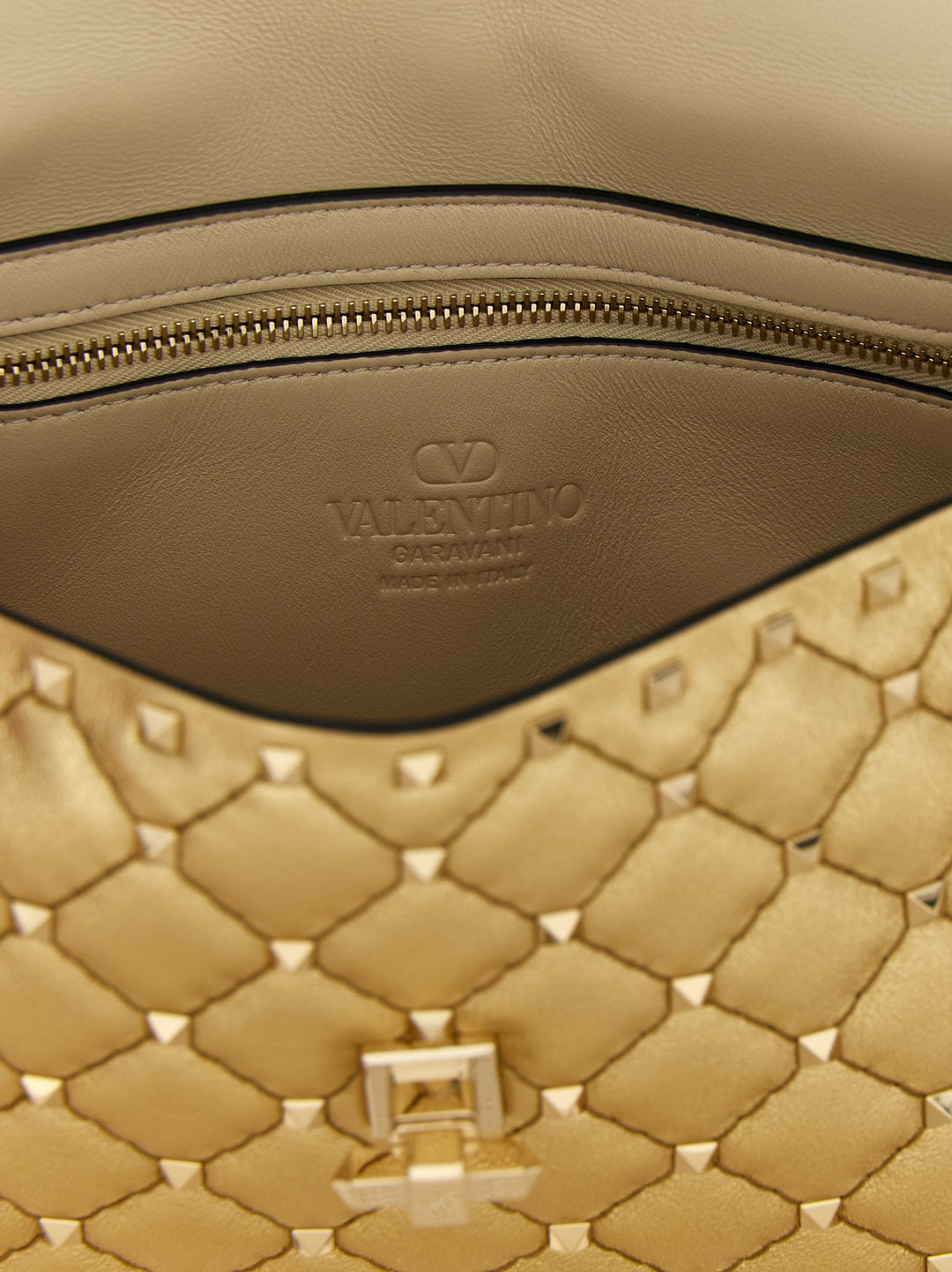 Valentino Garavani Rockstudspike Shoulder Bags - Gold | 5631d07505b787a1f8dda1b3969b7951c2fb9726