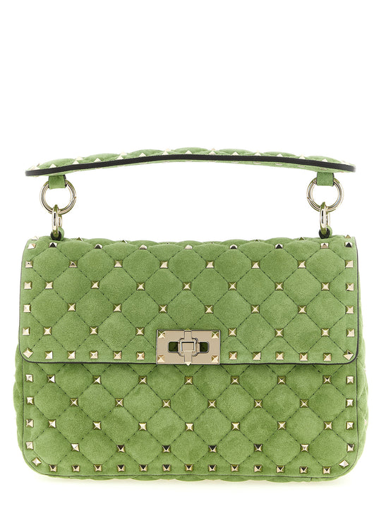 Rockstud Spike Shoulder Bags Green