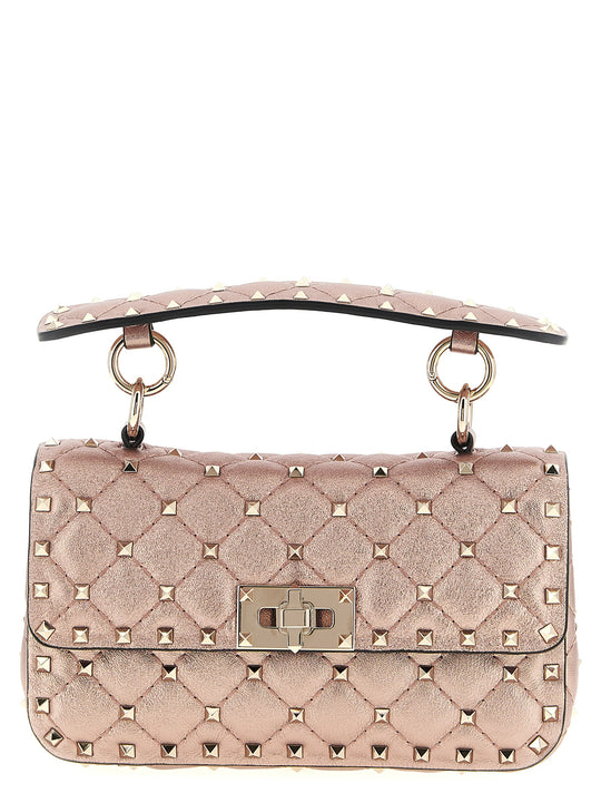 Rockstud Spike Shoulder Bags Pink