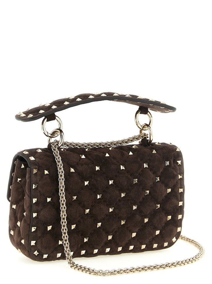 Valentino Garavani Rockstud Spike Shoulder Bags - Brown | fad2dfcb6f11c2b76d3f5032585573eacad5ffda