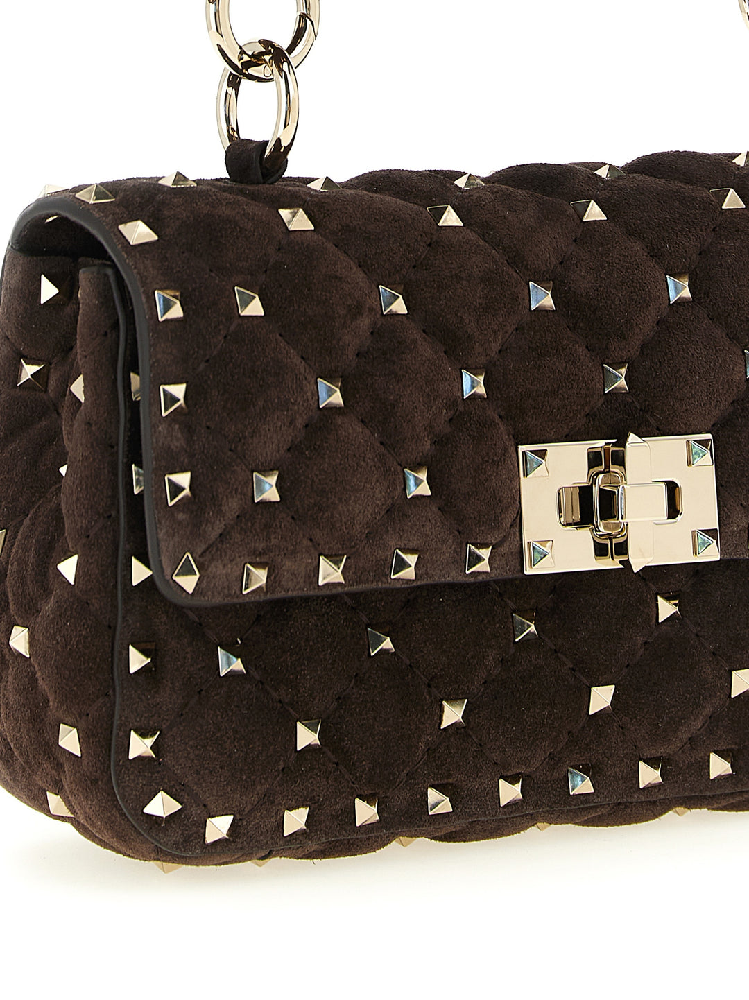 Valentino Garavani Rockstud Spike Shoulder Bags - Brown | 43e4dbeadbf6dc9655f6228aaed7ebd5b28314a5