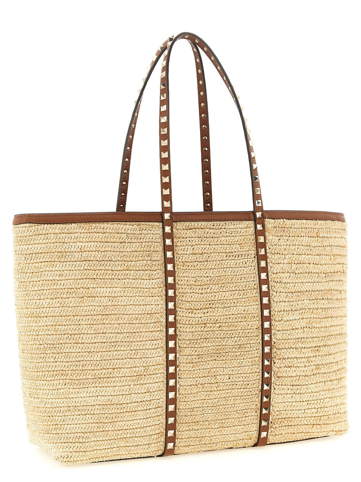 Valentino Garavani Rockstud Tote Bag - Beige | 69cae48bb0edc83d0191cb0819dea7d2327e932d