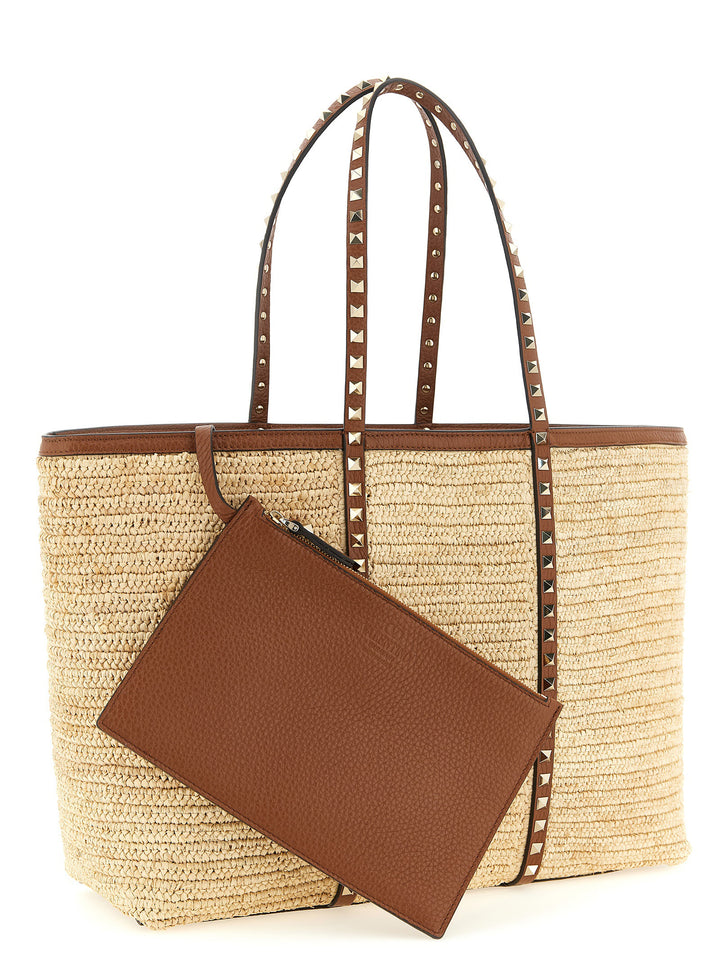 Valentino Garavani Rockstud Tote Bag - Beige | 7cb4786bb309d4bcec42ef2e5819976cd3d960aa