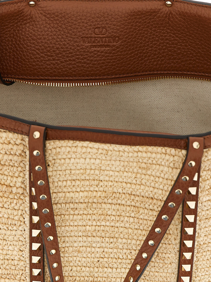 Valentino Garavani Rockstud Tote Bag - Beige | a971bdfb7d153f38b7e226eee9036792bee9d17e