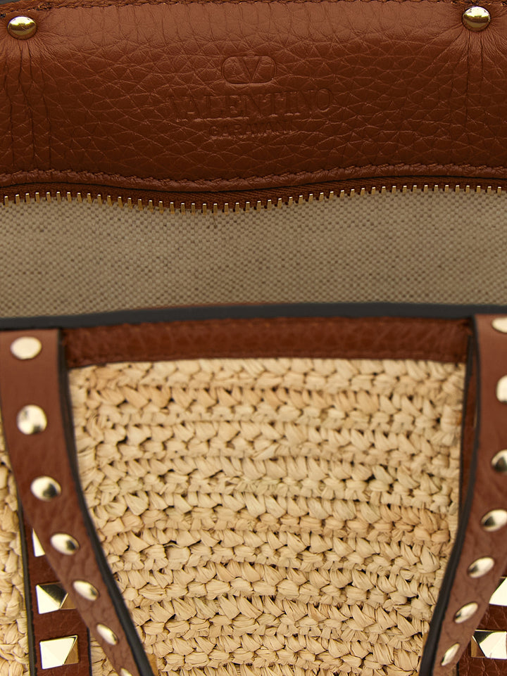 Valentino Garavani Rockstud Tote Bag - Beige | 79d37e4ec7de235aea7bd969d426fbed5b67cbe4